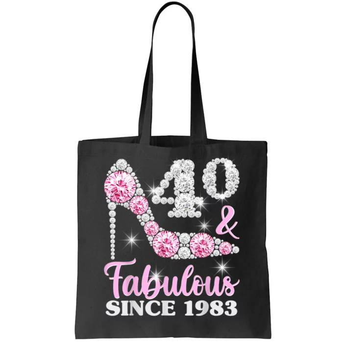 40th Birthday Shirts For Wom.e.n, 40 And Fabulous Since 1983 Tote Bag