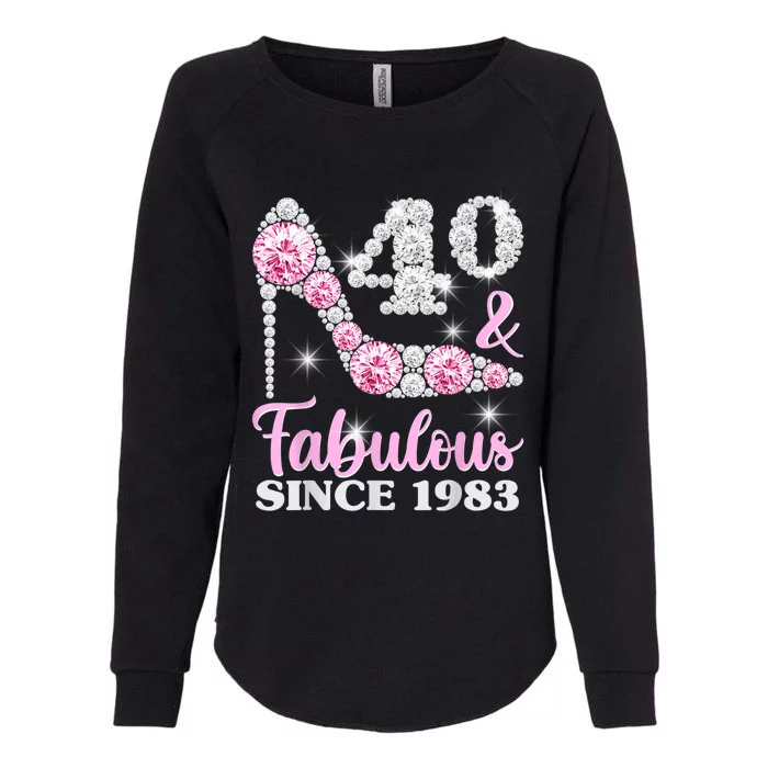 40th Birthday Shirts For Wom.e.n, 40 And Fabulous Since 1983 Womens California Wash Sweatshirt