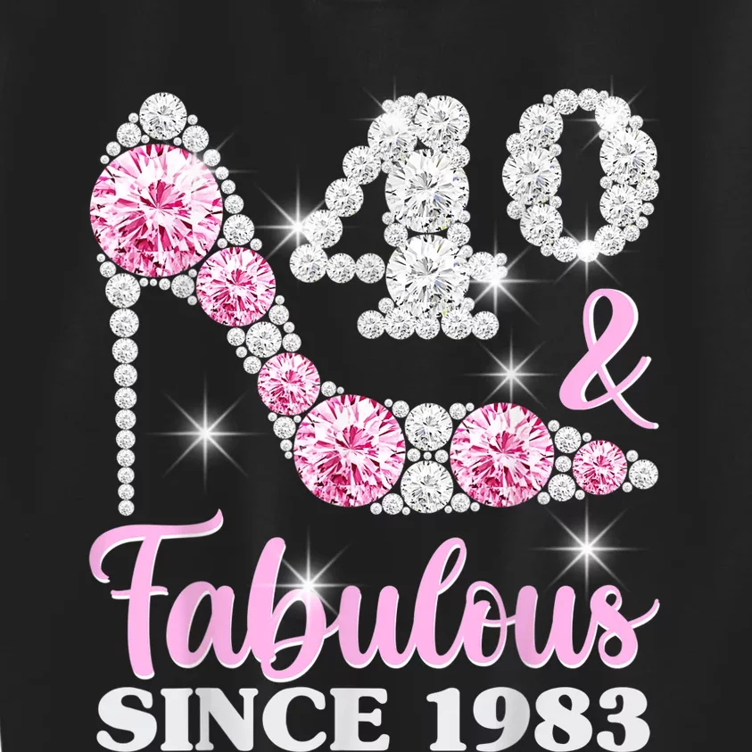 40th Birthday Shirts For Wom.e.n, 40 And Fabulous Since 1983 Kids Sweatshirt