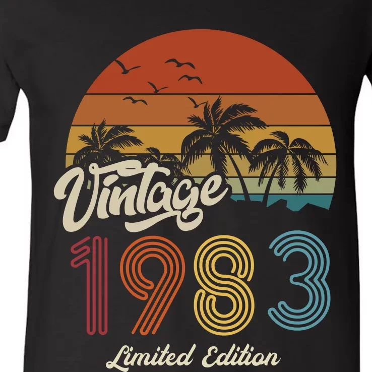 40th Birthday Vintage Limited Edition 1983 V-Neck T-Shirt