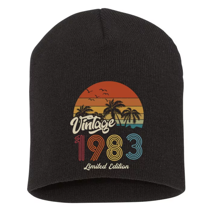 40th Birthday Vintage Limited Edition 1983 Short Acrylic Beanie