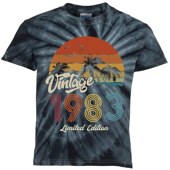 40th Birthday Vintage Limited Edition 1983 Kids Tie-Dye T-Shirt