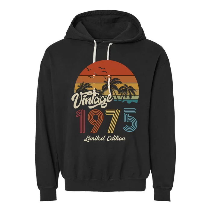 48th Birthday Vintage Limited Edition 1975 Garment-Dyed Fleece Hoodie