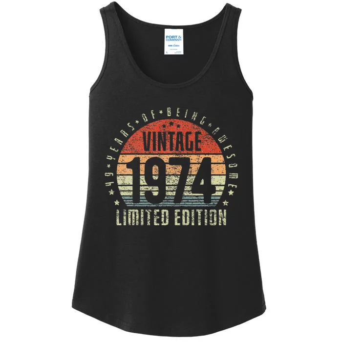 49th Birthday Vintage 1974 Limited Edition 49 Yr Old Ladies Essential Tank