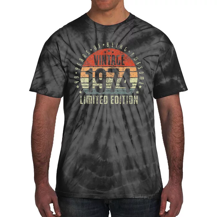 49th Birthday Vintage 1974 Limited Edition 49 Yr Old Tie-Dye T-Shirt