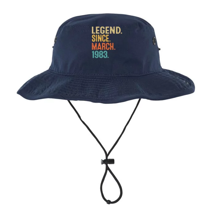 40th Birthday Vintage Legend Since March 1983 40 Year Old Legacy Cool Fit Booney Bucket Hat