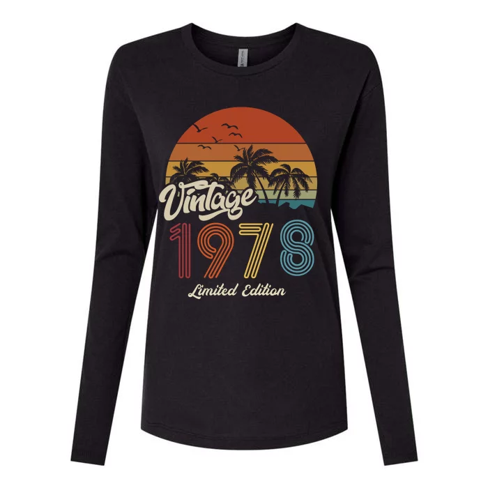 45th Birthday Vintage Limited Edition 1978 Womens Cotton Relaxed Long Sleeve T-Shirt