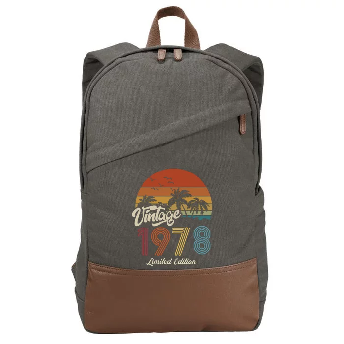 45th Birthday Vintage Limited Edition 1978 Cotton Canvas Backpack