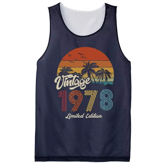 45th Birthday Vintage Limited Edition 1978 Mesh Reversible Basketball Jersey Tank