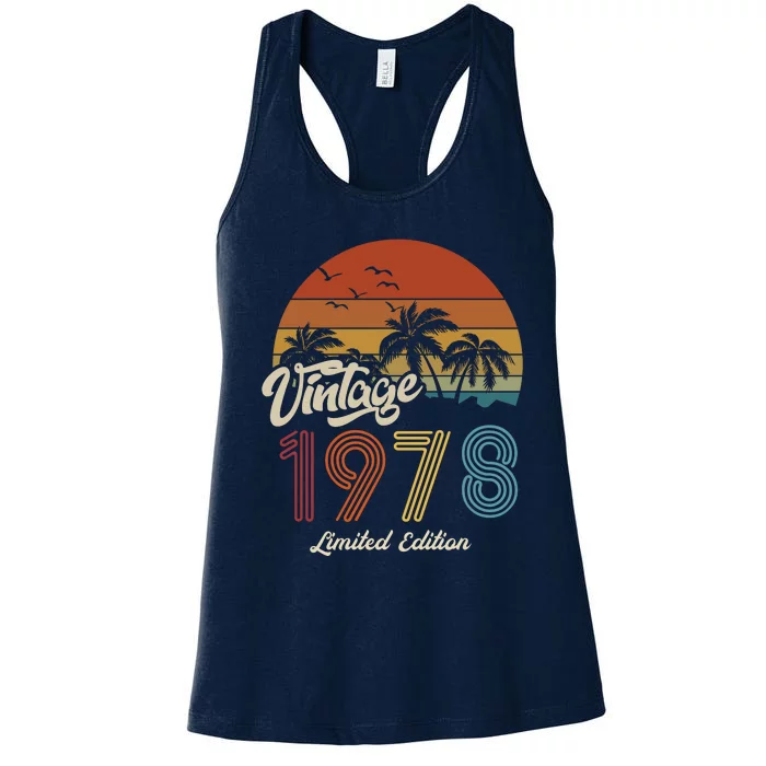 45th Birthday Vintage Limited Edition 1978 Women's Racerback Tank