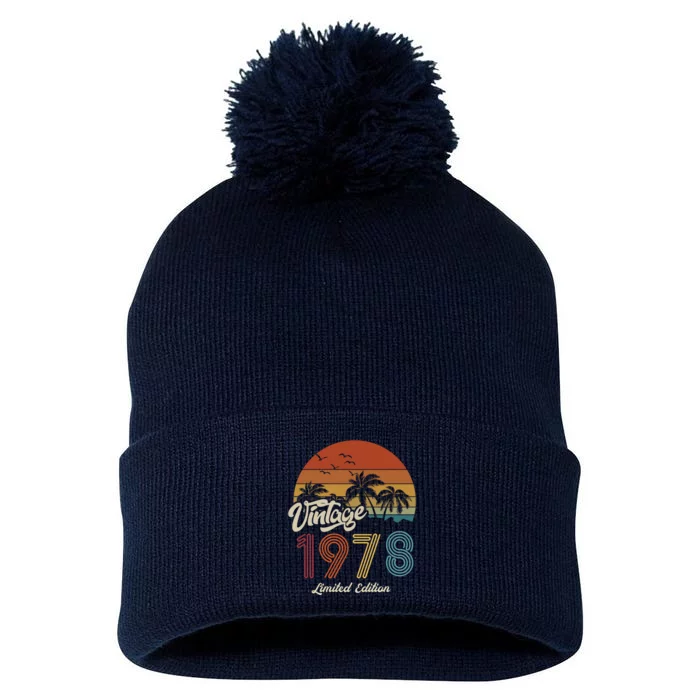 45th Birthday Vintage Limited Edition 1978 Pom Pom 12in Knit Beanie