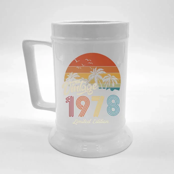 45th Birthday Vintage Limited Edition 1978 Front & Back Beer Stein