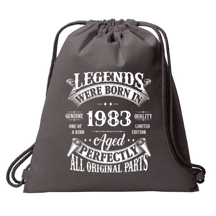 41st Birthday Vintage Legends Born In 1983 41 Years Old Drawstring Bag