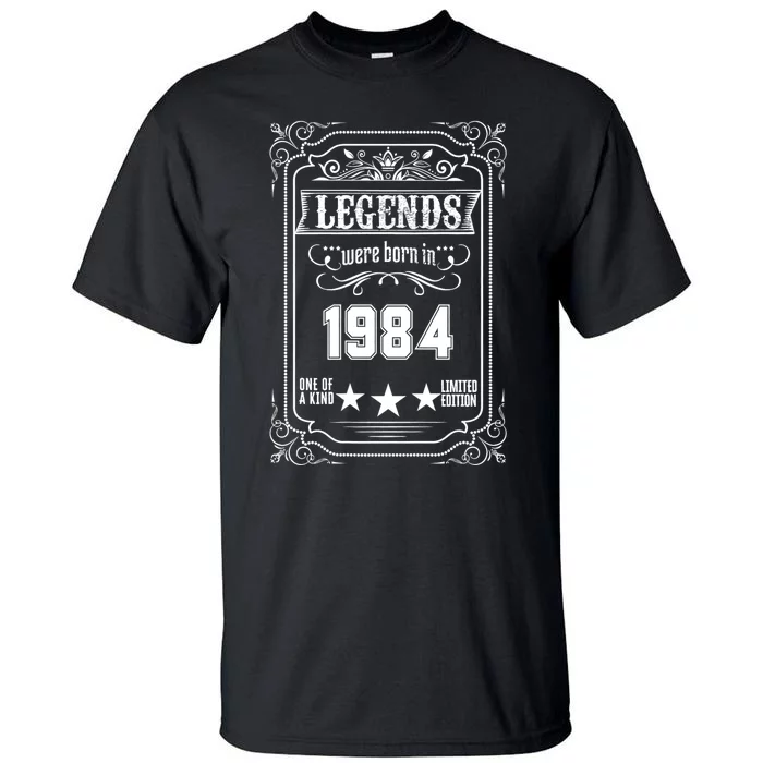 40th Birthday Vintage Legends Born In 1984 40 Years Old Tall T-Shirt