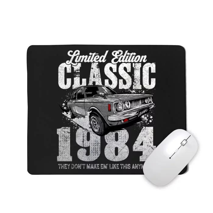 40th Birthday Vintage Classic Car 1984 Bday 40 Year Old Mousepad