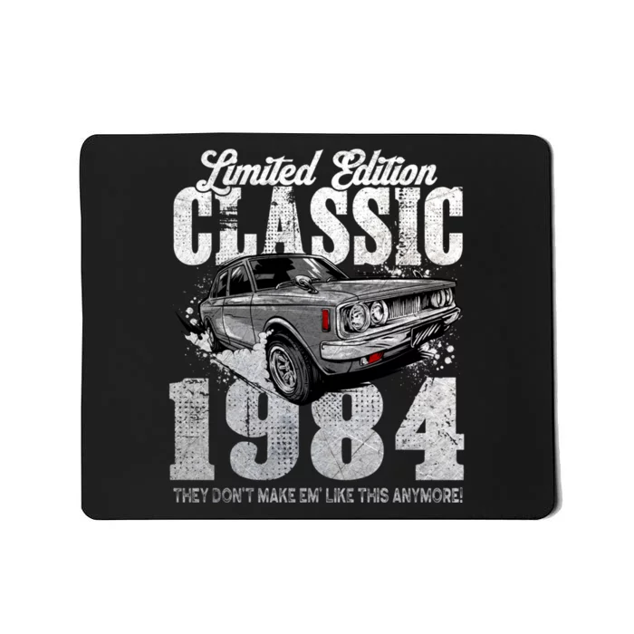 40th Birthday Vintage Classic Car 1984 Bday 40 Year Old Mousepad