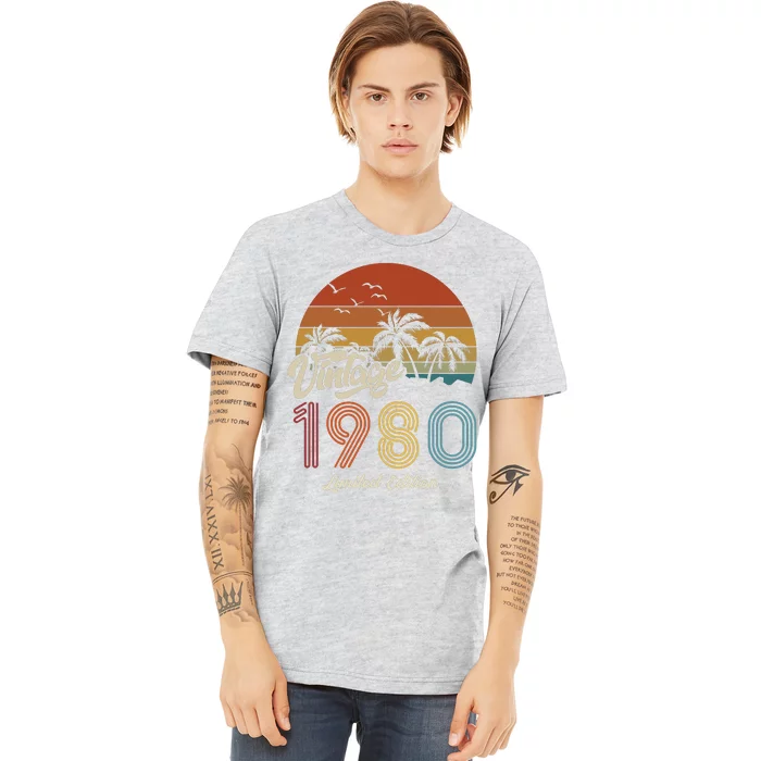 43rd Birthday Vintage Limited Edition 1980 Premium T-Shirt