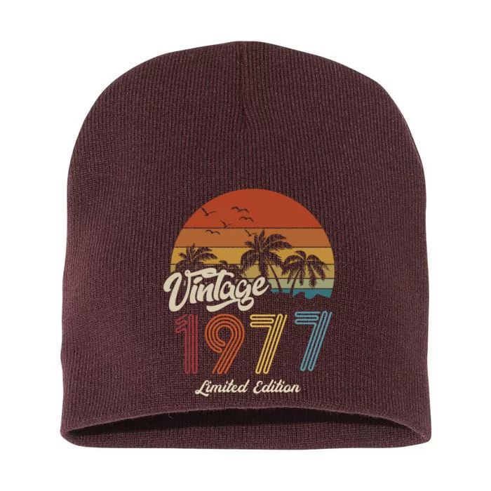 46th Birthday Vintage Limited Edition 1977 Short Acrylic Beanie