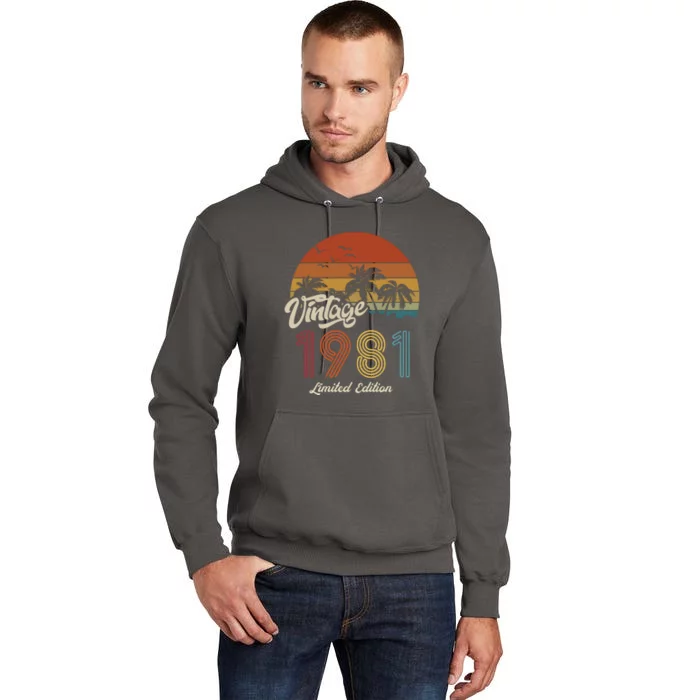 42nd Birthday Vintage Limited Edition 1981 Tall Hoodie