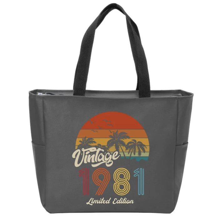 42nd Birthday Vintage Limited Edition 1981 Zip Tote Bag