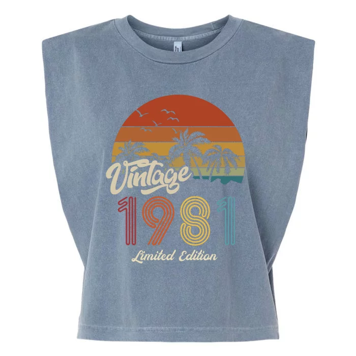 42nd Birthday Vintage Limited Edition 1981 Garment-Dyed Women's Muscle Tee