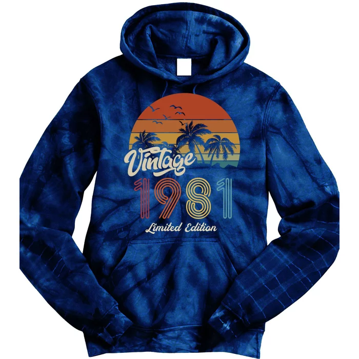 42nd Birthday Vintage Limited Edition 1981 Tie Dye Hoodie