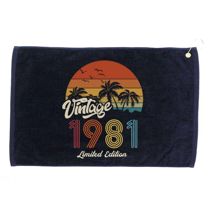 42nd Birthday Vintage Limited Edition 1981 Grommeted Golf Towel