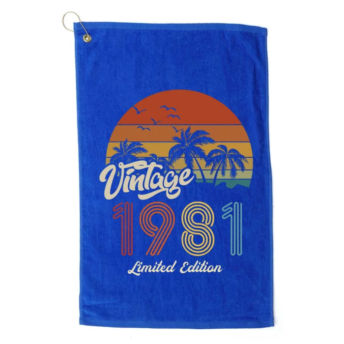 42nd Birthday Vintage Limited Edition 1981 Platinum Collection Golf Towel