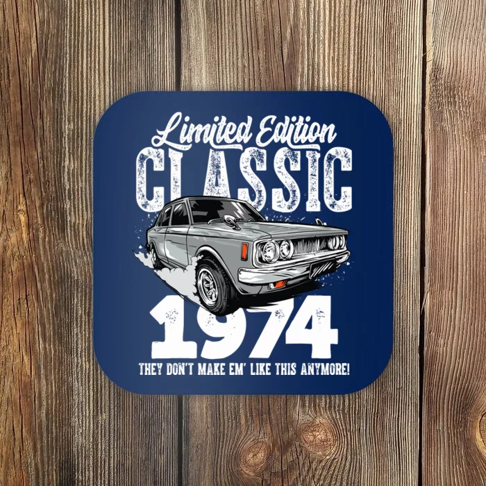 49th Birthday Vintage Classic Car 1974 Bday 49 Year Old Coaster