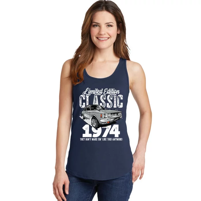 49th Birthday Vintage Classic Car 1974 Bday 49 Year Old Ladies Essential Tank