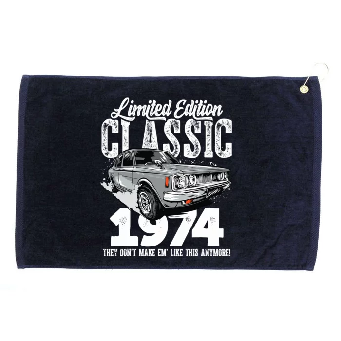 49th Birthday Vintage Classic Car 1974 Bday 49 Year Old Grommeted Golf Towel