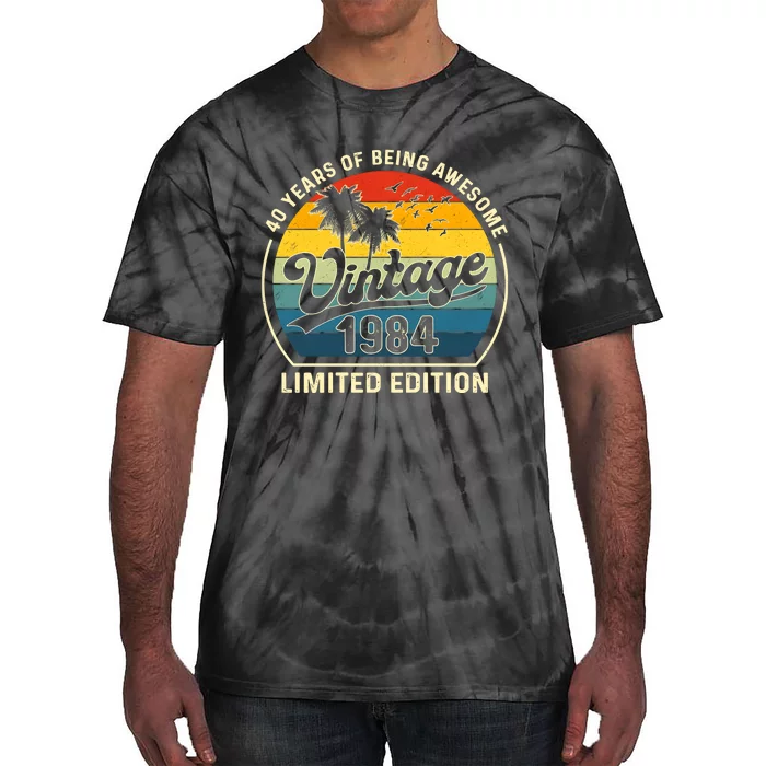 40th Birthday Vintage 1984 Limited Edition Tie-Dye T-Shirt