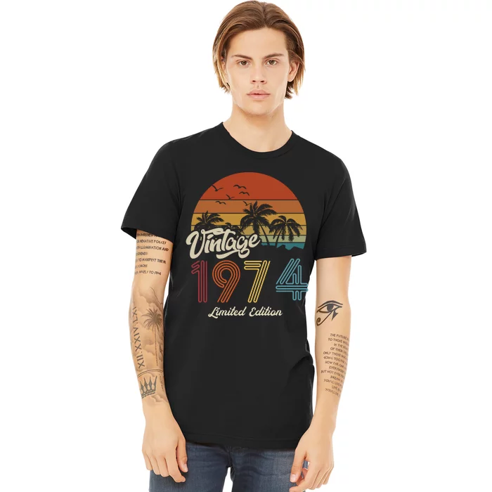 49th Birthday Vintage Limited Edition 1974 Premium T-Shirt