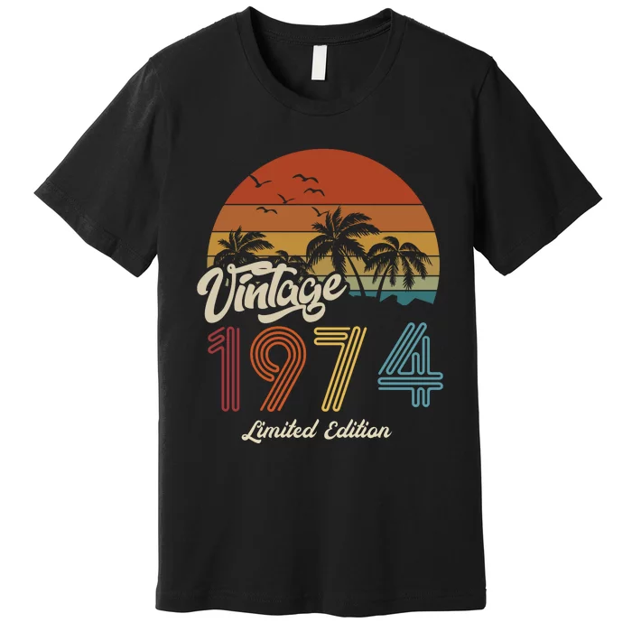 49th Birthday Vintage Limited Edition 1974 Premium T-Shirt