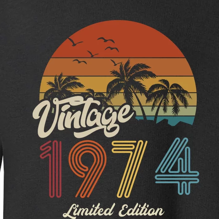 49th Birthday Vintage Limited Edition 1974 Toddler Sweatshirt