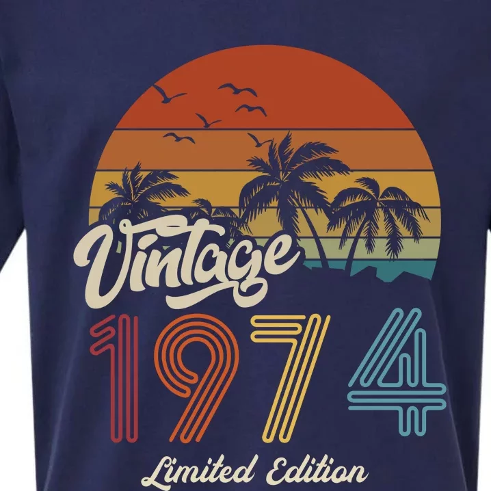 49th Birthday Vintage Limited Edition 1974 Sueded Cloud Jersey T-Shirt