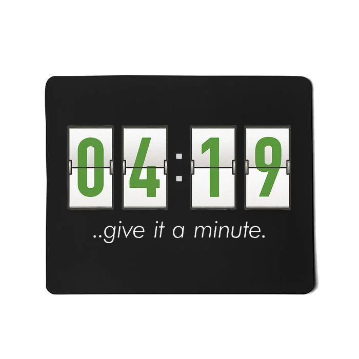 420 Clock 419 Subtle Stoner Marijuana Weed Humor Mousepad