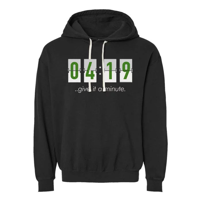 420 Clock 419 Subtle Stoner Marijuana Weed Humor Garment-Dyed Fleece Hoodie