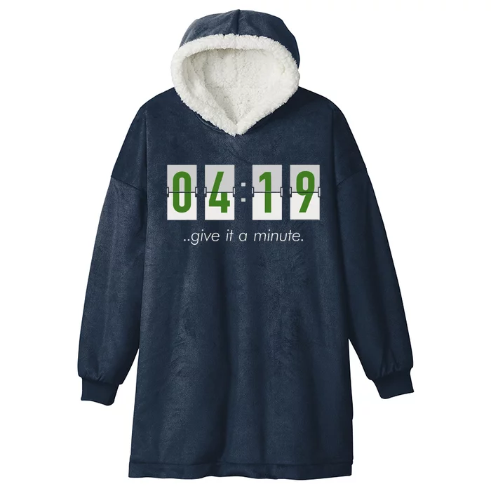 420 Clock 419 Subtle Stoner Marijuana Weed Humor Hooded Wearable Blanket