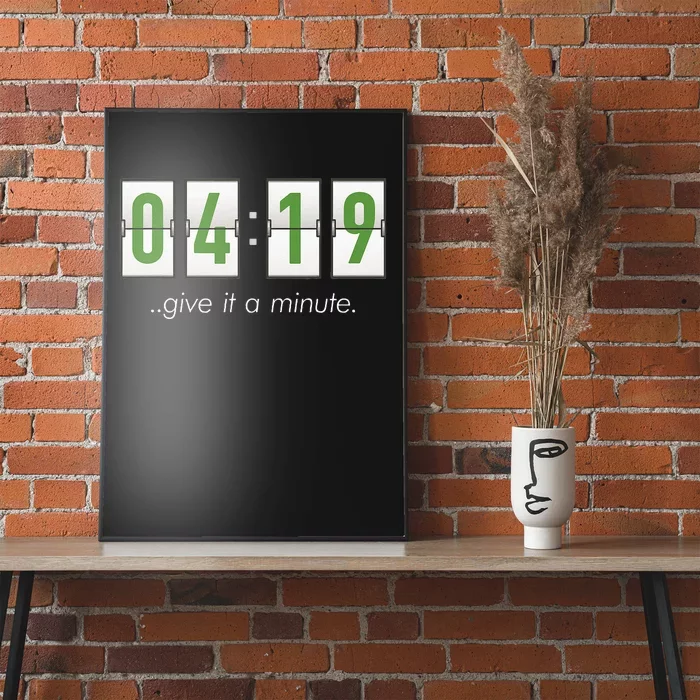 420 Clock 419 Subtle Stoner Marijuana Weed Humor Poster