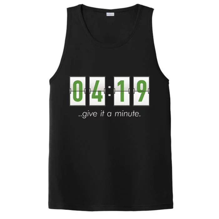 420 Clock 419 Subtle Stoner Marijuana Weed Humor Performance Tank