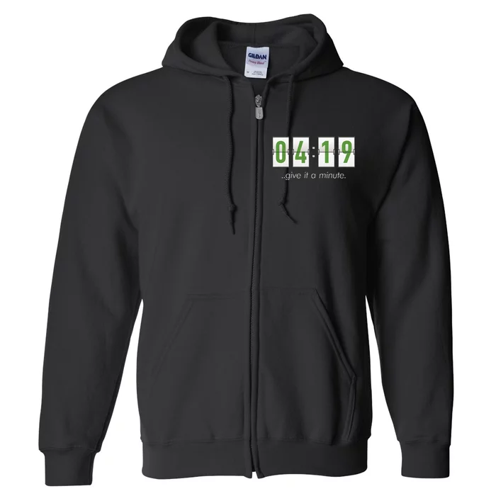 420 Clock 419 Subtle Stoner Marijuana Weed Humor Full Zip Hoodie