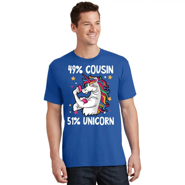 49% Cousin 51% Unicorn Design Cousin Crew Cute Gift T-Shirt