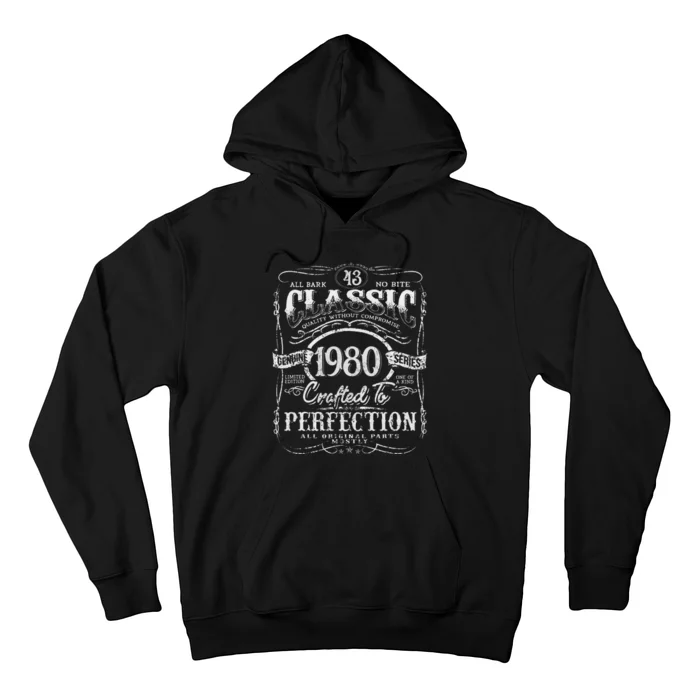 43rd Classic Birthday gift 43 Perfection 1980 Birthday Hoodie