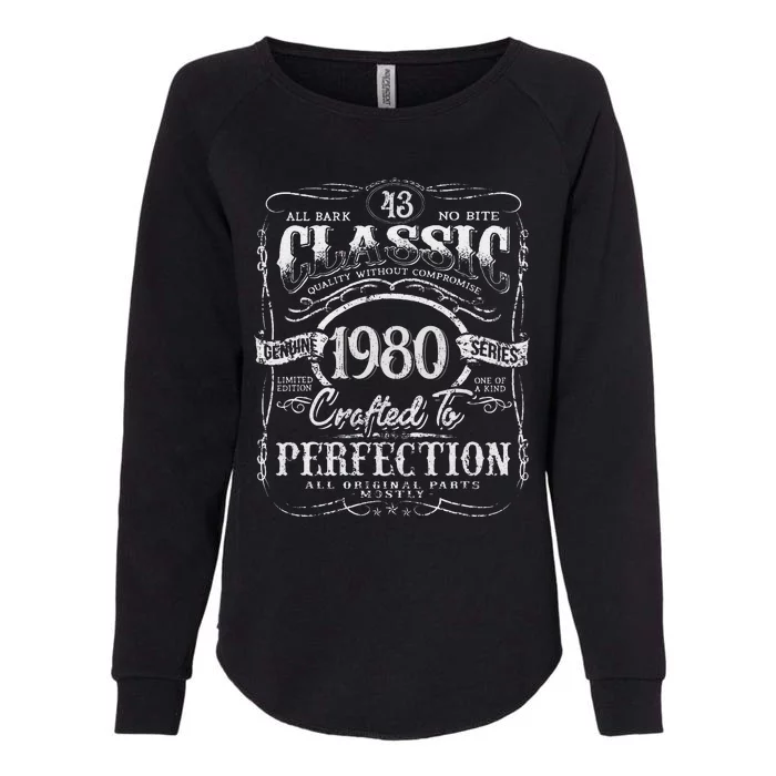 43rd Classic Birthday gift 43 Perfection 1980 Birthday Womens California Wash Sweatshirt