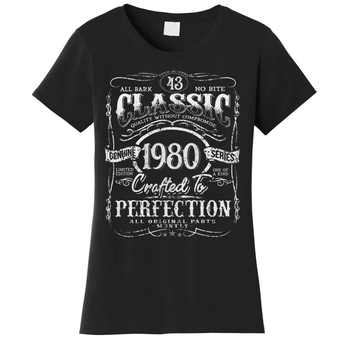 43rd Classic Birthday gift 43 Perfection 1980 Birthday Women's T-Shirt