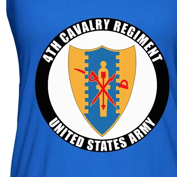 4th Cavalry Regiment United States Army Veteran Military Ladies Essential Flowy Tank