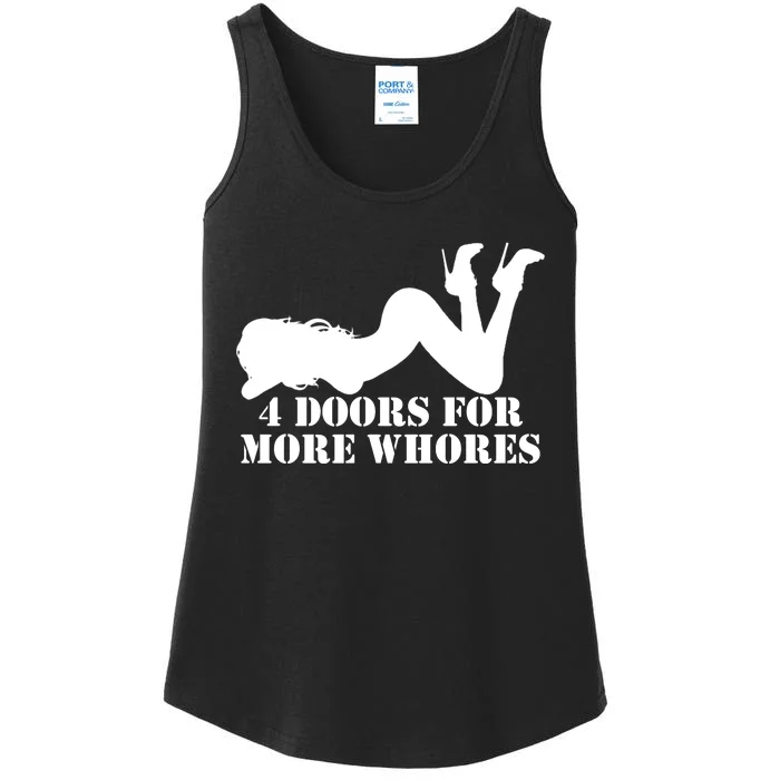 4 Doors For More Whores Funny Stripper Ladies Essential Tank