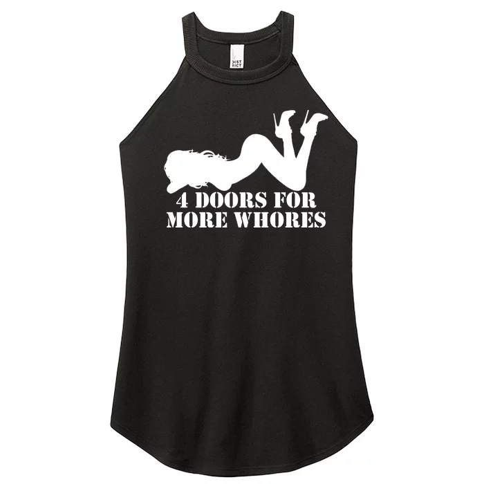 4 Doors For More Whores Funny Stripper Women’s Perfect Tri Rocker Tank