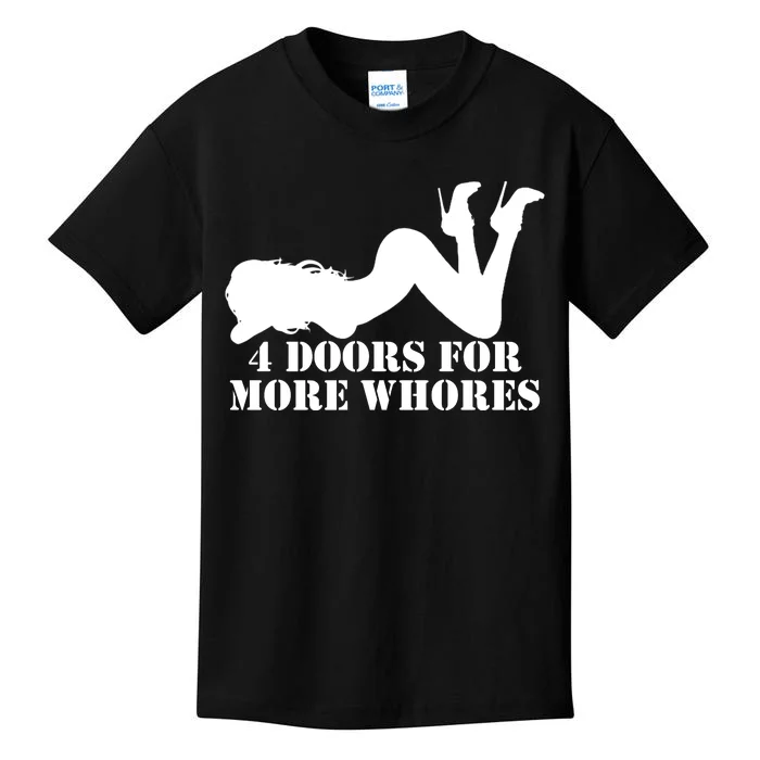 4 Doors For More Whores Funny Stripper Kids T-Shirt